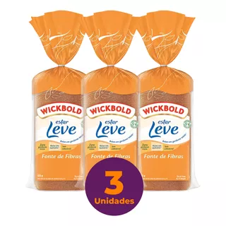 Kit C/ 3 Pão Integral Vegano Wickbold Estar Leve 400g