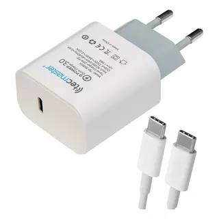 Cargador Usb C Con Cable Usb C 20w Certificación Sec Color Blanco