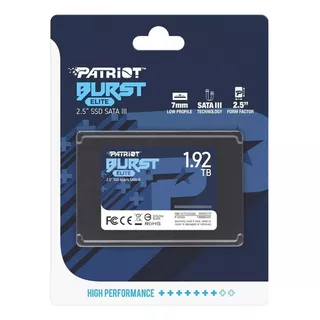 Disco Sólido Interno Patriot Burst Elite Sata Iii Pro De 1,92 Tb, Color Negro