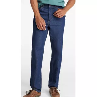 Jeans Clásico Hombre Azul  Recto Rígido ( No Chupin )
