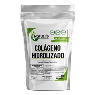Colageno Hidrolizado Puro Doypack 500gr 50 Serv C/scoop