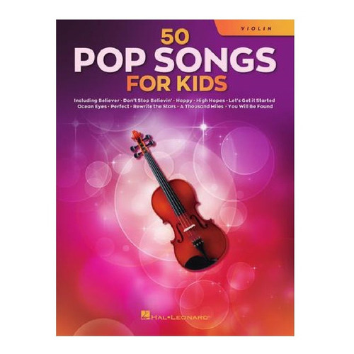 50 Pop Songs For Kids (violin)., De Álbum. Editorial Hal Leonard, Tapa Blanda En Inglés, 2015