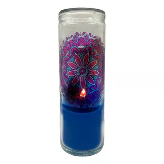 Veladora Para Ritual Luz Azul