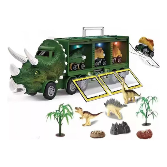 Camion Dinosaurios Autitos Con Luces Y Sonidos