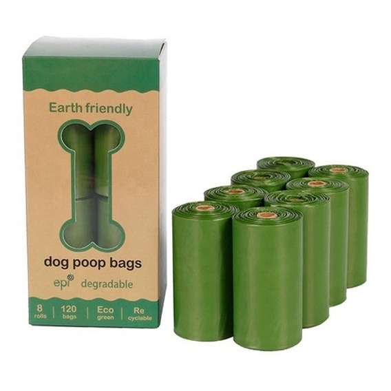 Bolsas De Basura Para Mascotas 8 Rollos Biodegradable 120und