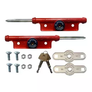 Trava Lateral Estilofer Tetra Aluminio Af04-par Vermelha Cor Vermelho