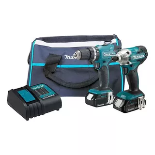 Combo Furadeira Makita Xdt11 Xfd10 C/ Bat Carregador E Bolsa