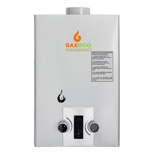 Calentador de agua a gas GLP Gaxeco Instantâneo ECO-6000HV blanco 110V/220V