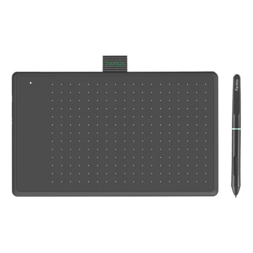 Tableta Digitalizadora Parblo Ninos N10 Dibujo 10x6.25 PuLG Color Negro