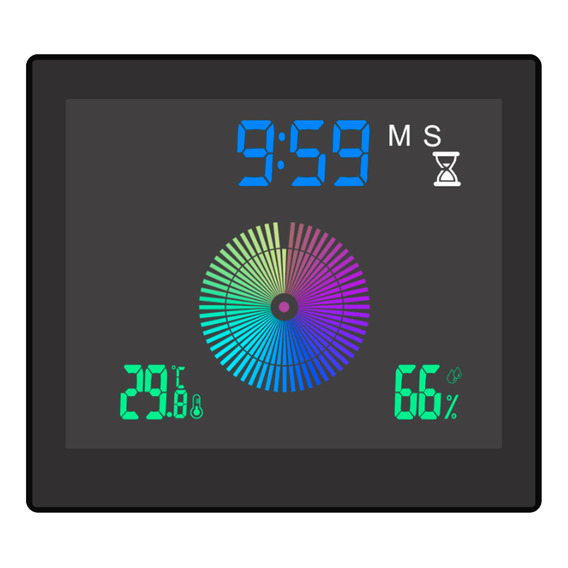 Reloj Pared Digital Baño Resistente Agua Termómetro Higrómet