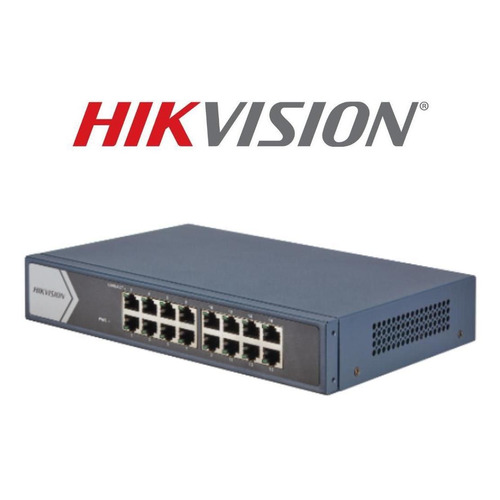 Conmutador Gigabit Hikvision DS-3E0516-e (b) de 16 puertos