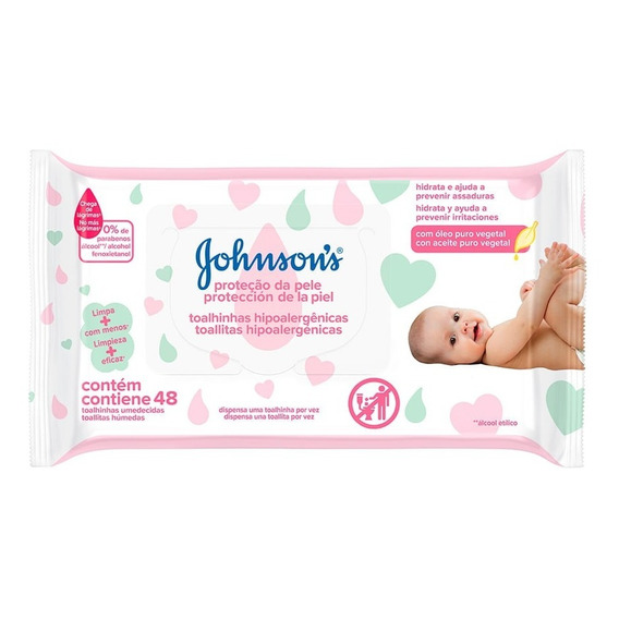 Toallitas Húmedas Johnson Baby Proteccion De La Piel X48u