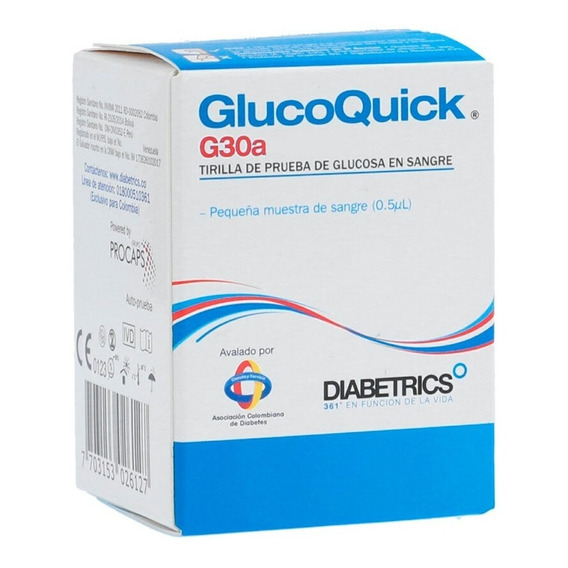 Glucoquick Tirillas Para Glucómetro G30a X 50 Unidades