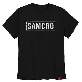 Camiseta Sons Of Anarchy Soa Samcro Frente Brasão Costas