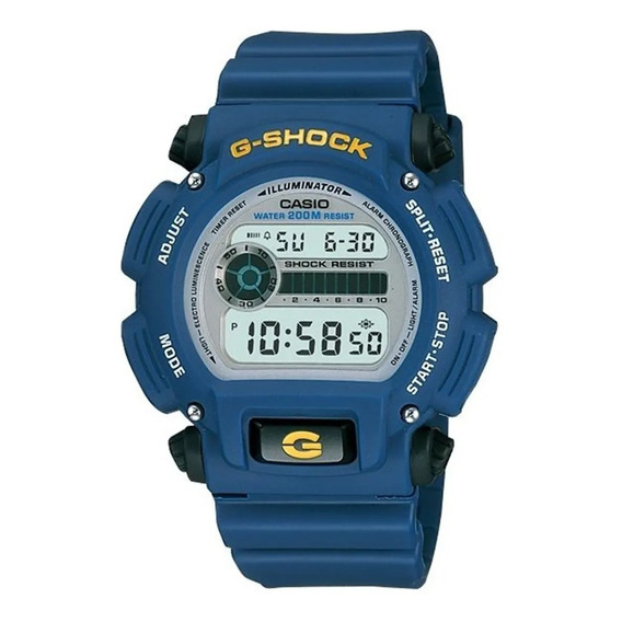 Reloj Casio Digital G-shock Dw-9052-2vdr Azul Amarillo Febo