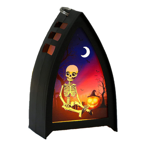 Portavelas Halloween Esqueleto Decoraciones Navideñas Color Negro