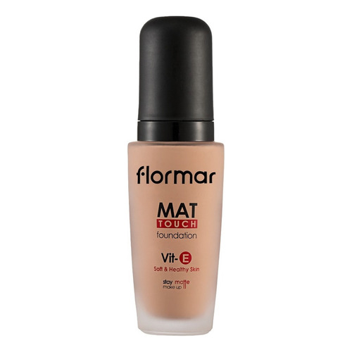 Base de maquillaje líquida Flormar Mat Touch Foundation tono golden sand