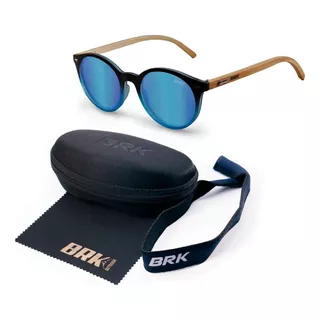 Óculos De Sol Polarizado Brk Lente Azul Uv400 Verão C/ Nf