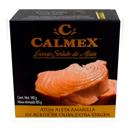 Lomo Atún Calmex Soido En Aceite De Oliva Extra Virgen 140g