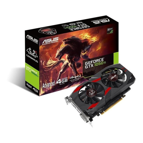 Tarjeta de video Nvidia Asus  Cerberus GeForce 10 Series GTX 1050 Ti CERBERUS-GTX1050TI-A4G Advanced Edition 4GB