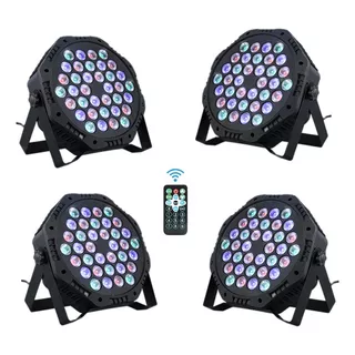 4 Pack Cañón Led 36x1 Luces Audio Rítmico Multicolor Fiestas