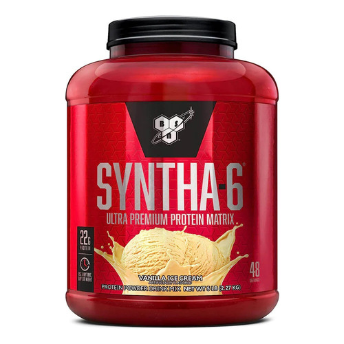 Suplemento en polvo BSN  Ultra Premiun Protein Matrix Syntha-6 proteína sabor vanilla ice cream en pote de 2.27kg