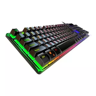 Teclado Gamer Gx Scorpion K8 Retroiluminado 6 Colores Color Del Teclado Negro Idioma Español España