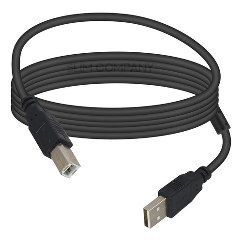 Cable Usb Macho Para Impresora Proyector Multifuncional 1.5m Color Negro