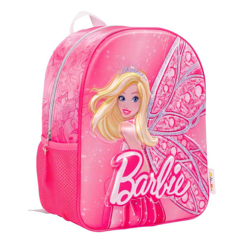 Mochila Espalda 12 Barbie Rosa Hada Relieve
