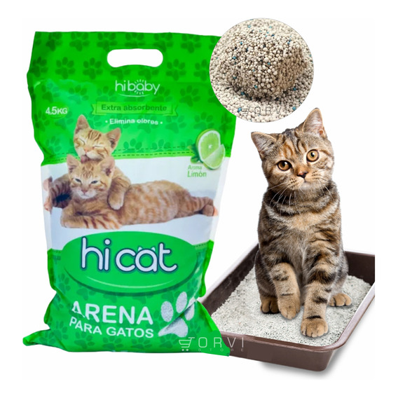 Arena Para Gatos 4,5 Kg Hi Cat Importada Excelente Calidad
