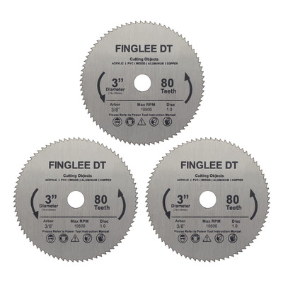 Finglee Dt 3 Hojas De Sierra Circular Hss De 3 Pulgadas Y 2.