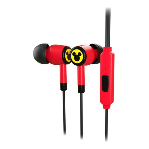 Auriculares In Ear Niños Xtech Con Microfono Mickey Pcreg Color Negro Color de la luz Rojo
