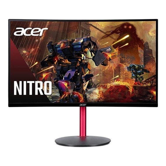 Monitor gamer curvo Acer ED270R Mbmiiphx led 27" negro y rojo