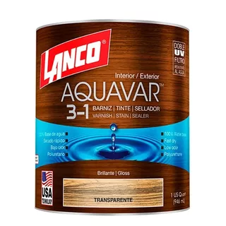 Sellador Madera 3 En 1 Base Agua | Aquavar | 1.0 Lt | Lanco