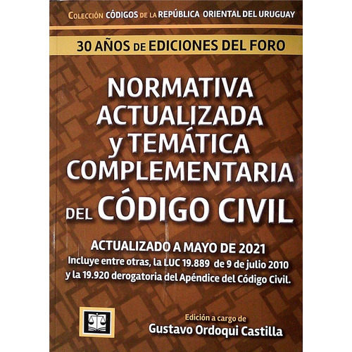 Normativa Actualizada Y Tematica Complementaria Codigo Civil