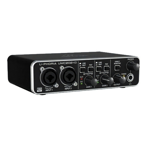 Interfaz Audio Usb Behringer U-phoria Umc202hd Color Negro