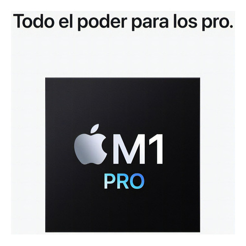 Apple MacBook Pro (14 pulgadas, Chip M1 Pro de Apple con CPU de 10 núcleos,, 16 GB RAM, 512 GB SSD) - color plata