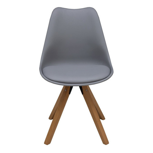 Interimobel: Pack 4 Silla De Comedor Eames Yzma Gris Merlot Color de la estructura de la silla Pata Natural
