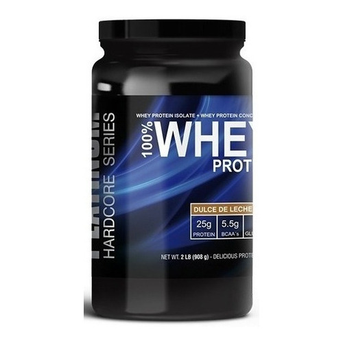 Suplemento en polvo Platinum Hardcore Series Platinum 100% Whey Protein sabor dulce de leche en pote de 908g