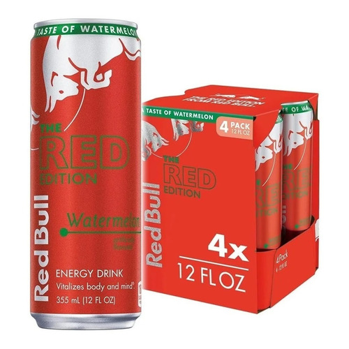 Red Bull Sandia Edición Limitada 250ml 4piezas