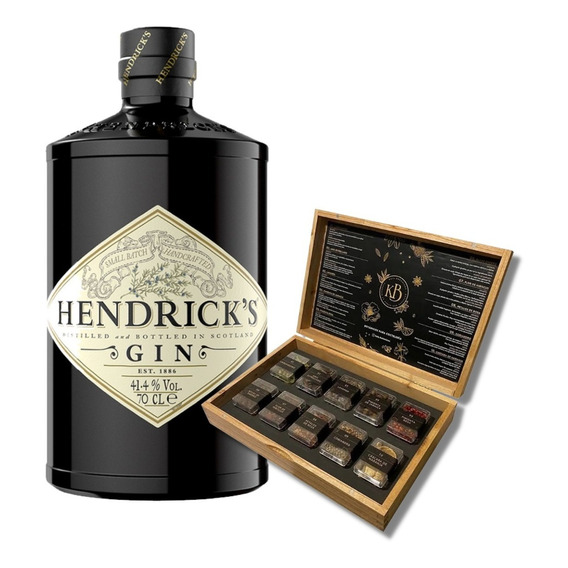 Gin Hendricks X700 + Caja Indomita Especies Botanicos X 10