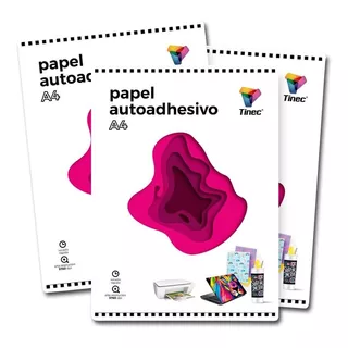 Papel Fotográfico Brillante Autoadhesivo 135g 50 Hojas