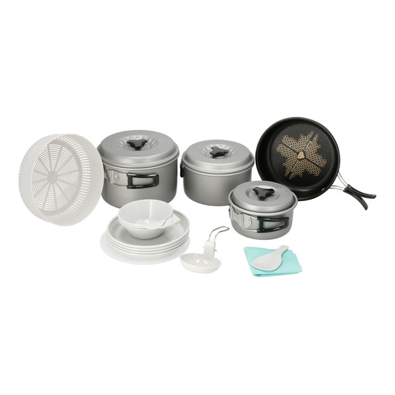 Set De Cocina Premium 4/p Gris Doite