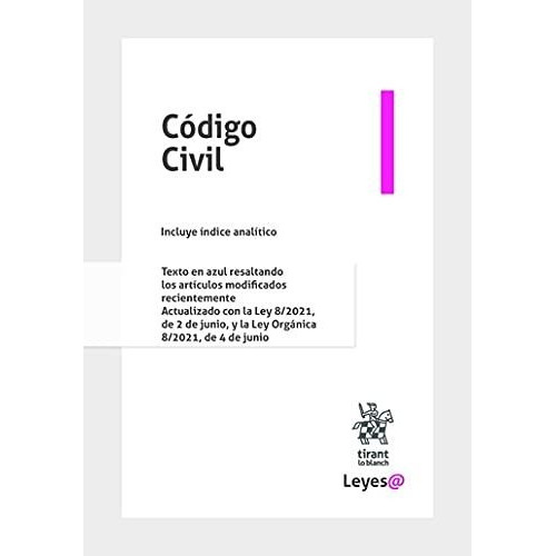 Código Civil, De Francisco De P. Blasco Gasco. Editorial Tirant Lo Blanch, Tapa Blanda En Español, 2021