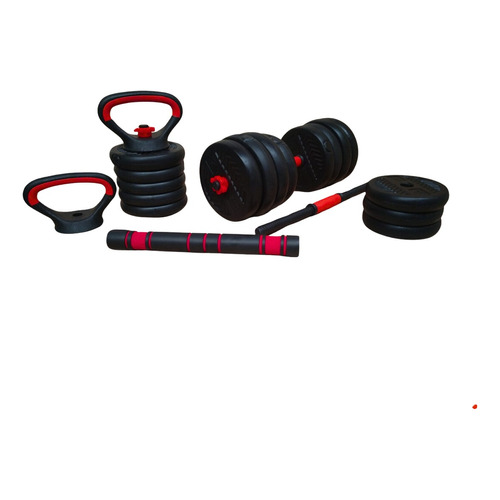 Set Kit Mancuernas Pesas Multiusos Ajustables 4en1 Hogar Gym Color No