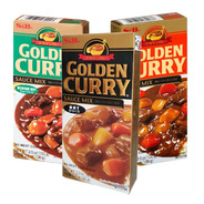 3 Pck Pasta Golden Curry Japones Sauce Mix Hot Medium Mild 