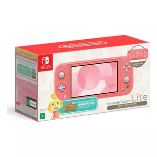 Console Nintendo Switch Lite Animal Crossing: New Horizons  - Coral