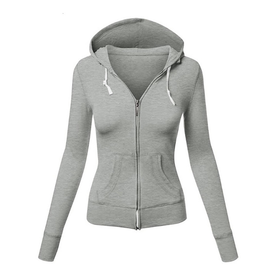 Sudadera Mujer Hoodie Capucha Cierre Dama Hoodies 