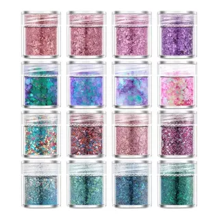 Caixa De Glitter Flocado Para Encapsular Unhas De Gel Alonga Cor Mix