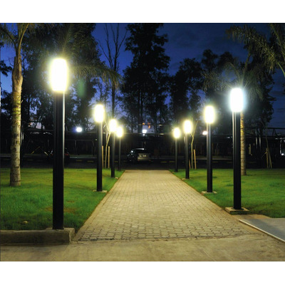 Farol De Pie Jardin 107 Cm Exterior Apto Led Aluminio